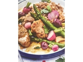 Tajine de poulet aux asperges et radis!!!